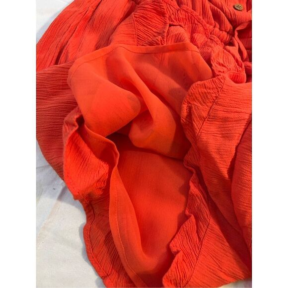 American Eagle off shoulder Romper new burnt orange M new rn#54485 - Picture 12 of 12